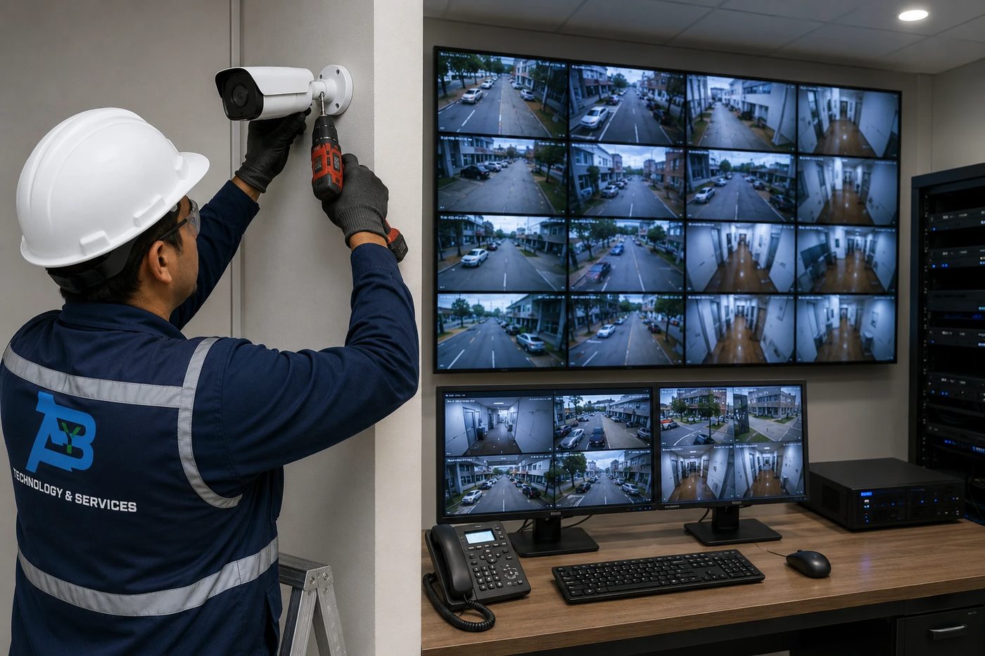 Cámaras de Seguridad CCTV y Video Wall — AYB Technology & Services